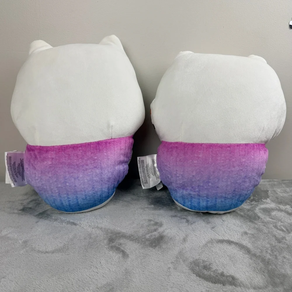 Gabbys Dollhouse Cakey Cat Plush Set of 2 Northwest Group‎ White Purple Blue